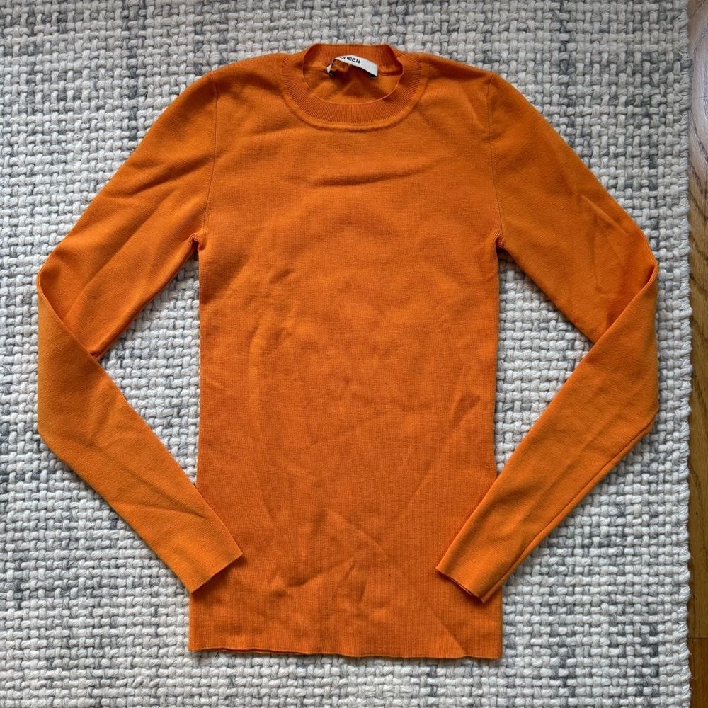 Odeeh Orange Knit Long Sleeve Top XS